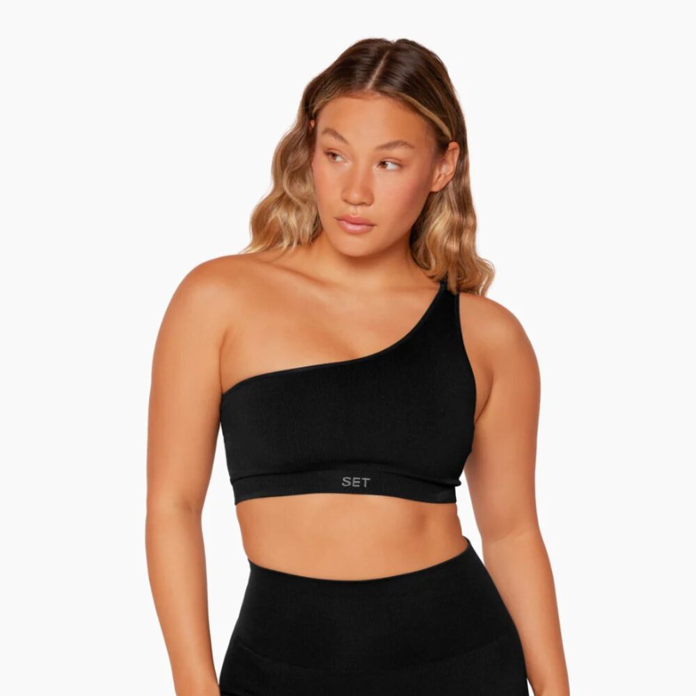Set Active Sculptflex One Shoulder Bra - Onyx (black)